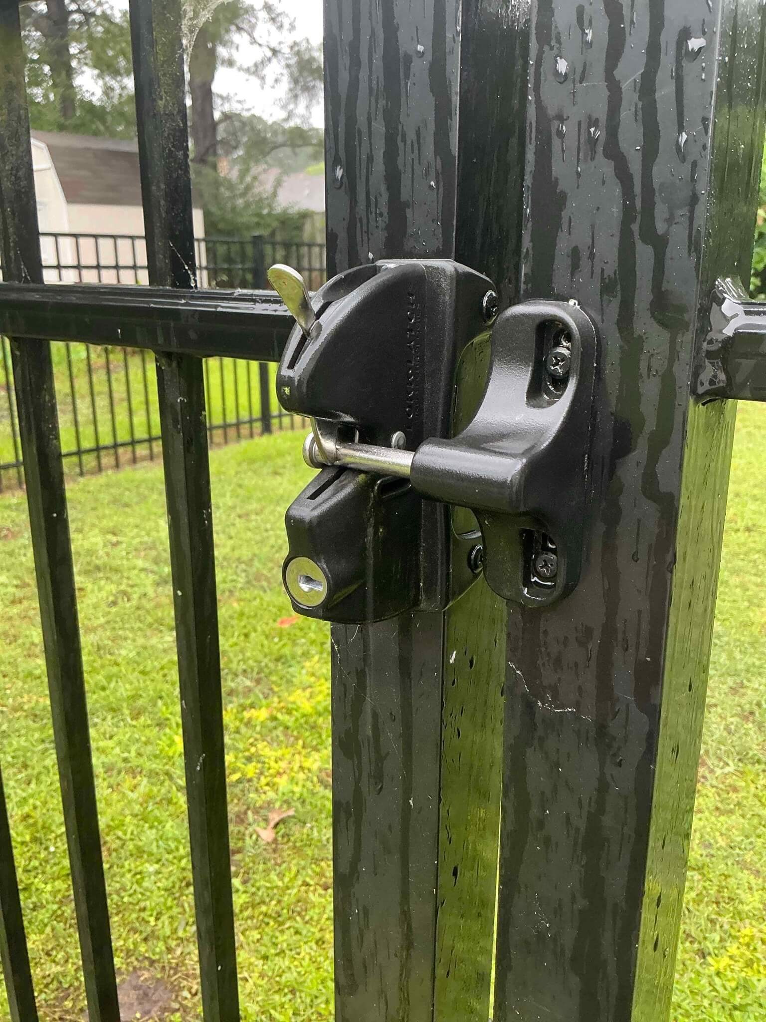 Secured gate after service